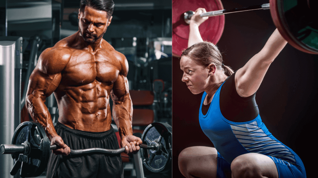 ايش الفرق بين لعبة بناء الجسم ولعبة رفع الاثقال (العاب القوة)؟